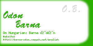 odon barna business card
